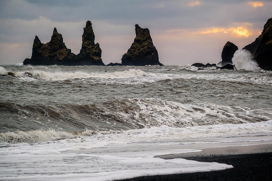 Wild Ocean at Reynisdrangar Iceland Photograph by Catherine Reading