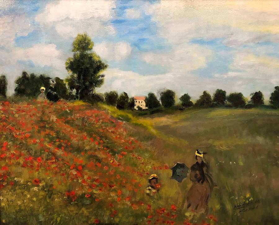 Wild Poppies. After Monet Painting by Nahid Shukralla | Fine Art America