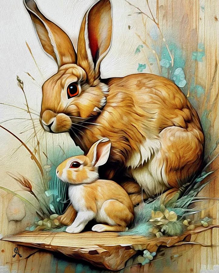 Wild Rabbits Digital Art by Amanda Poe - Fine Art America