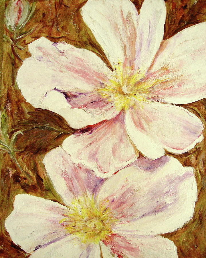 Wild Rose I Painting by Bonnie Peacher