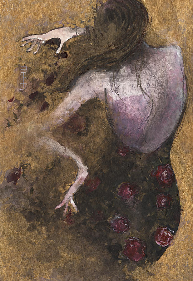Wild rose Painting by Maya Manolova