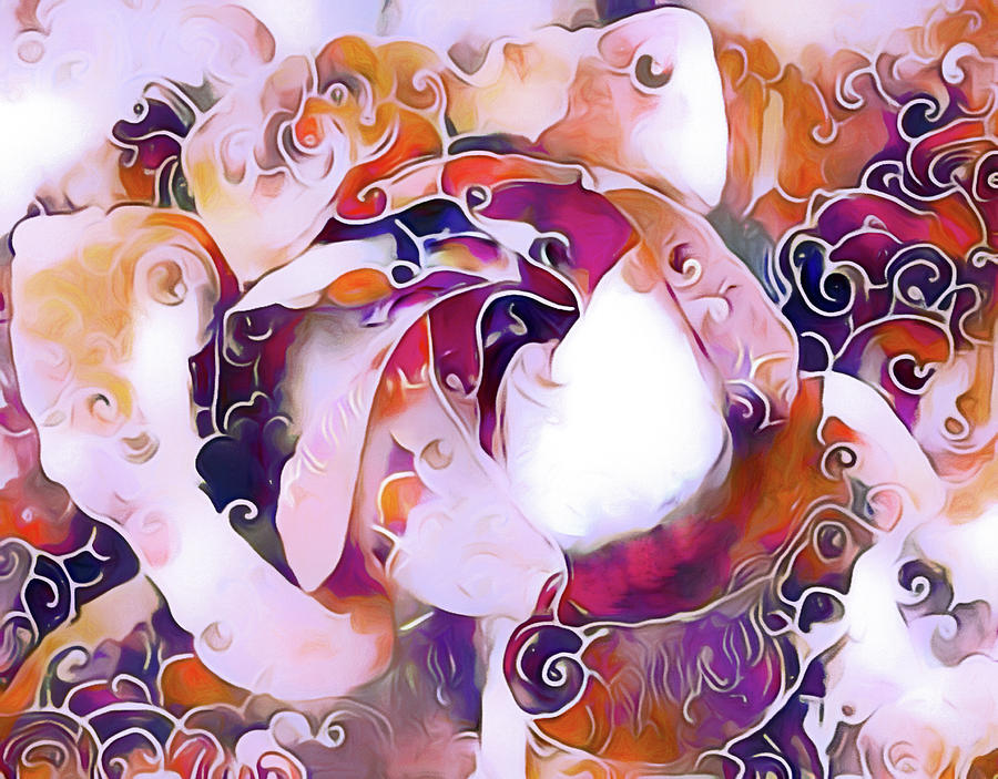 Wild Rose Digital Art by Susan Maxwell Schmidt