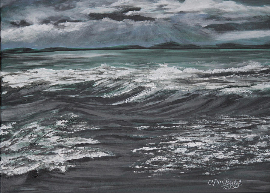 Nature Painting - Wild Salish Sea by Cornelia Van Berkel