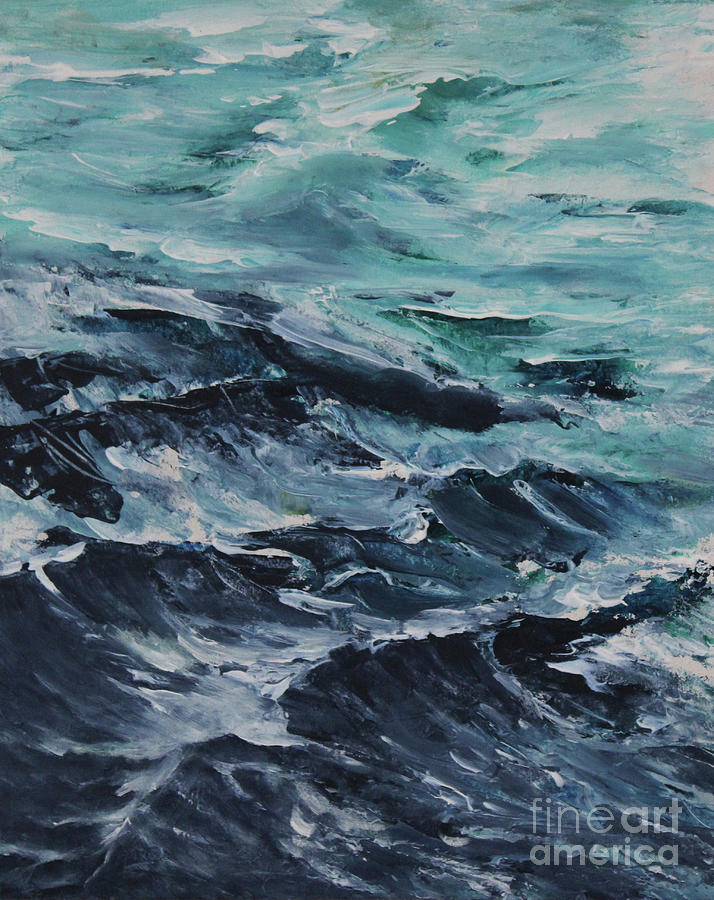 Wild Sea Painting by Jane See