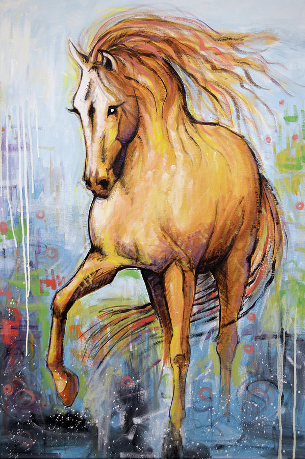 Wild Stallion Painting by Amy Giacomelli
