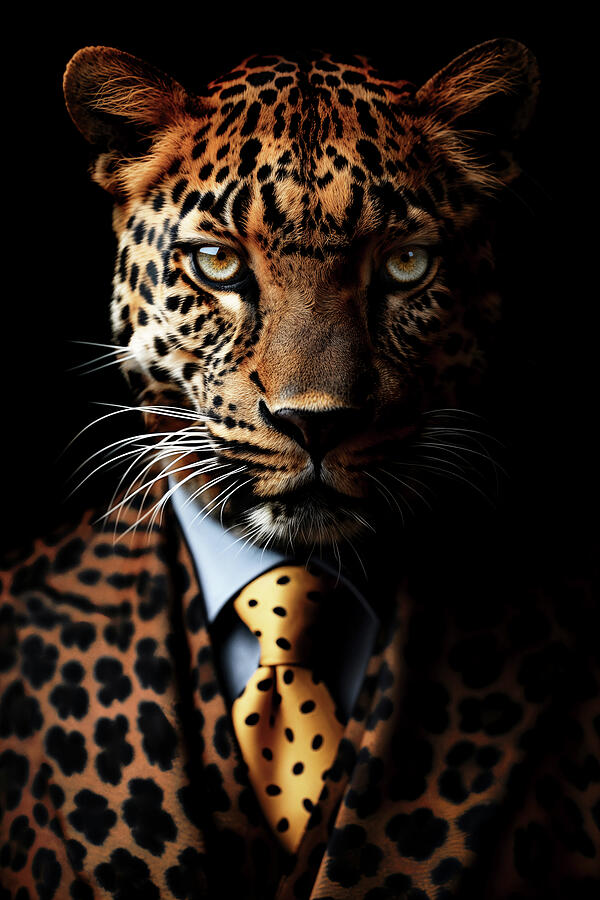 Wild Suits - Leopard Digital Art by Philippe HUGONNARD