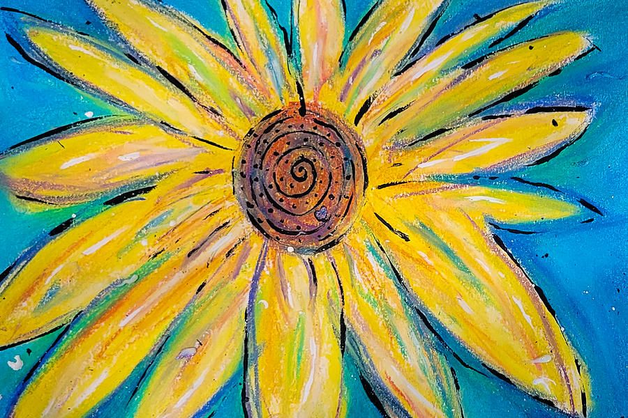 Wild Sunflower Pastel by Bonny Puckett