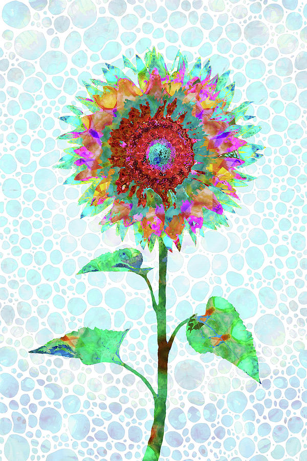 Wild Sunflower - Colorful Flower Art - Sharon Cummings Painting by Sharon Cummings