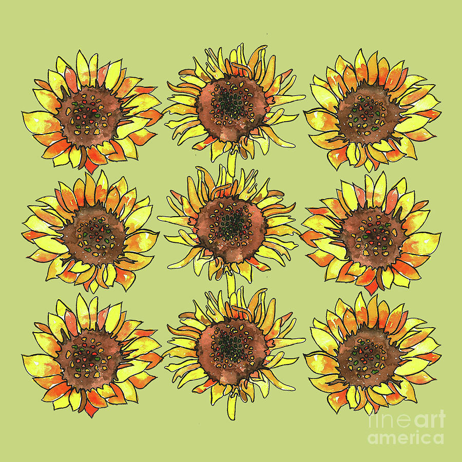 Sunflower Painting - Wild Sunflowers by Shelley Wallace Ylst