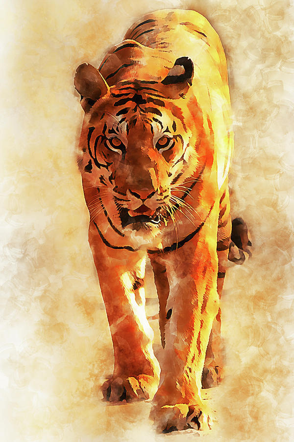 Wild Tiger - 24 Painting by AM FineArtPrints