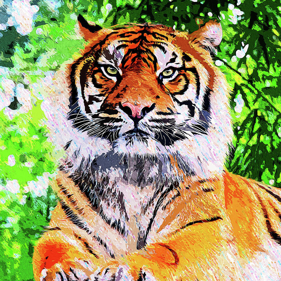 Wild Tiger - 25 Painting by AM FineArtPrints