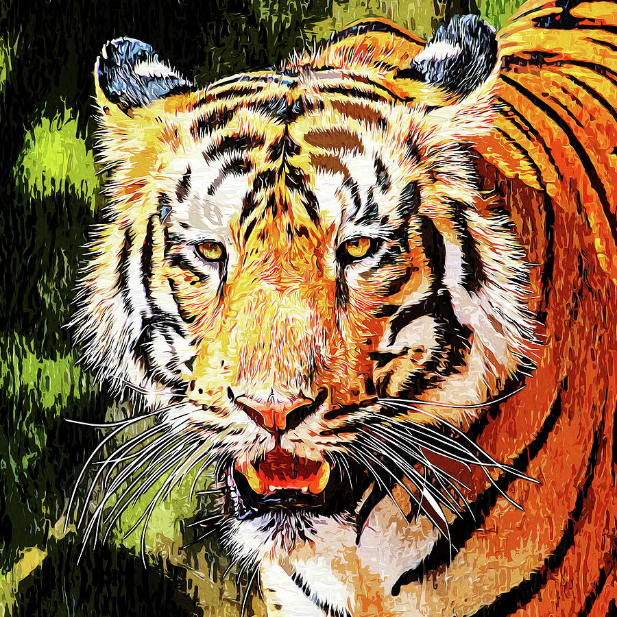 Wild Tiger - 26 Painting by AM FineArtPrints