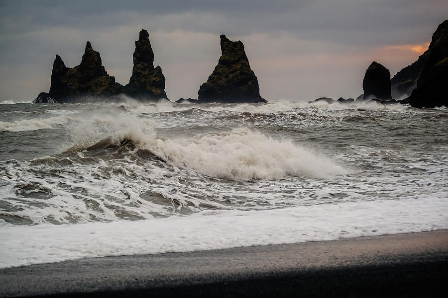 Wild Waves at Reynisdrangar Iceland Photograph by Catherine Reading