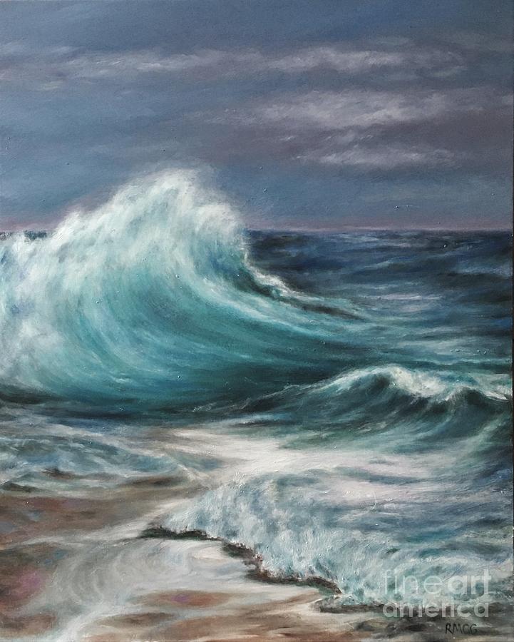 Wild Waves Painting by Rose Mary Gates