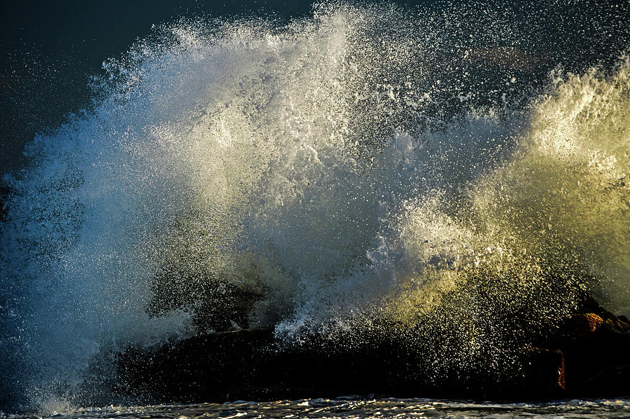 Wild Weather Splash Photograph by Dianne Cowen Cape Cod Photography