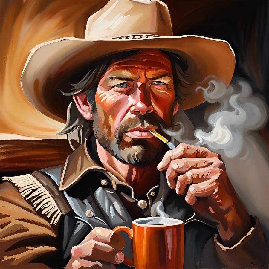 Wild West Cowboy Chester Mixed Media by Lesa Fine - Fine Art America