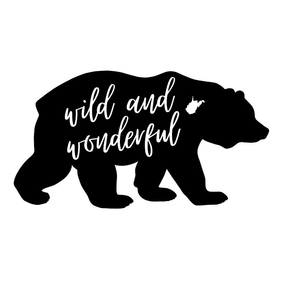 Wild Wonderful West Virginia Black Bear Print Digital Art by Aaron Geraud