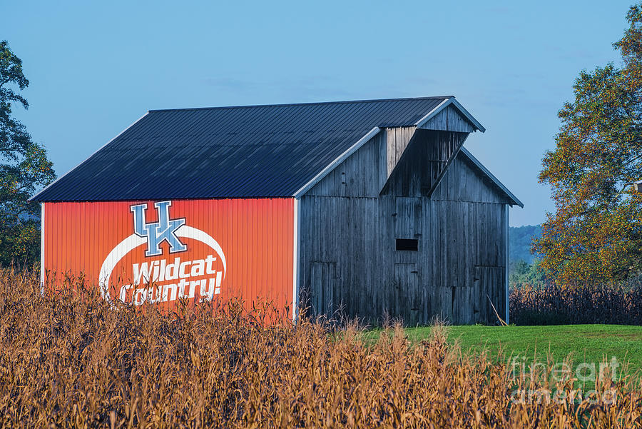 Wildcat Country Barn at Sunrise - Bardstown - Kentucky Photograph by Gary Whitton