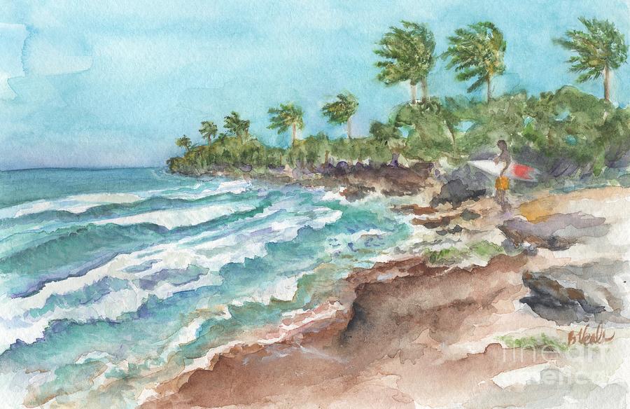 Wilderness Beach Painting by Bev Veals