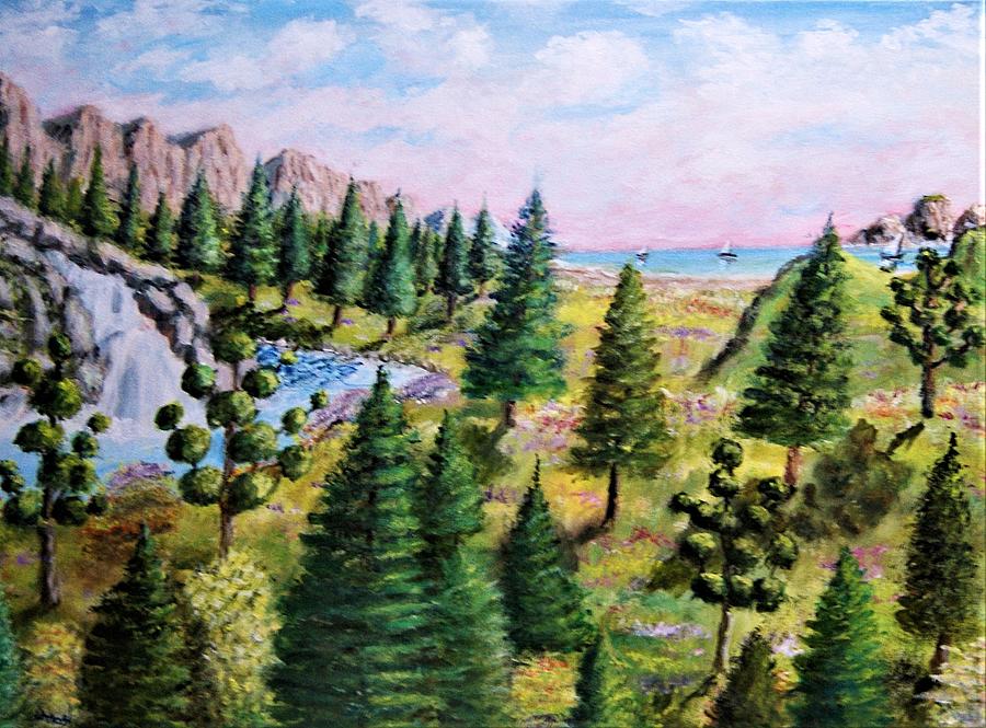 Coastal Wilderness Painting by Gregory Dorosh