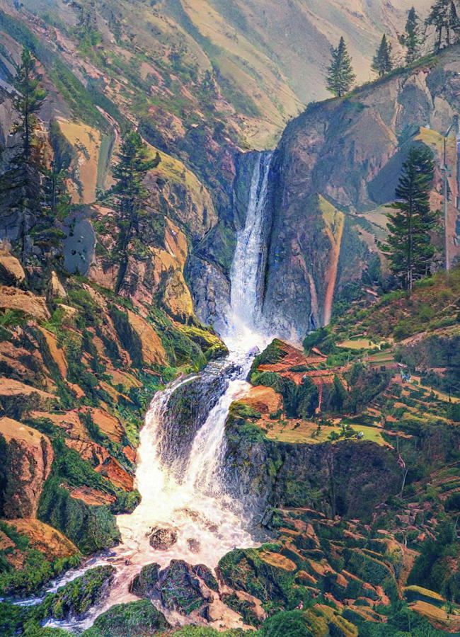 Wilderness Waterfall D Digital Art by Frank Wilson