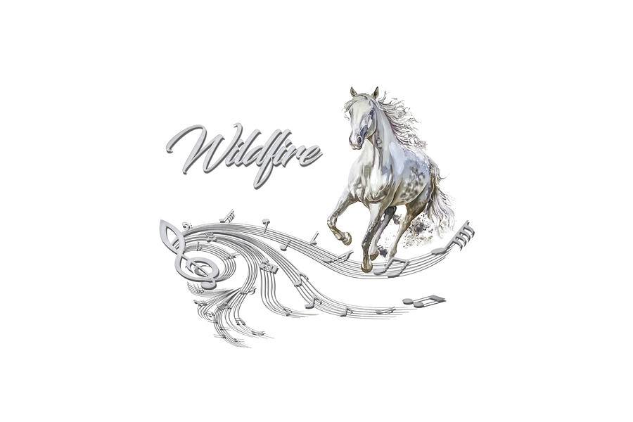 Wildfire Dream Horse Art 1 Mixed Media by Walter Herrit