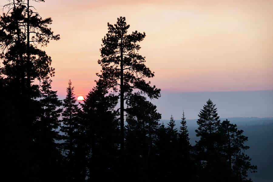 Wildfire Sunset Photograph by Steven Clark