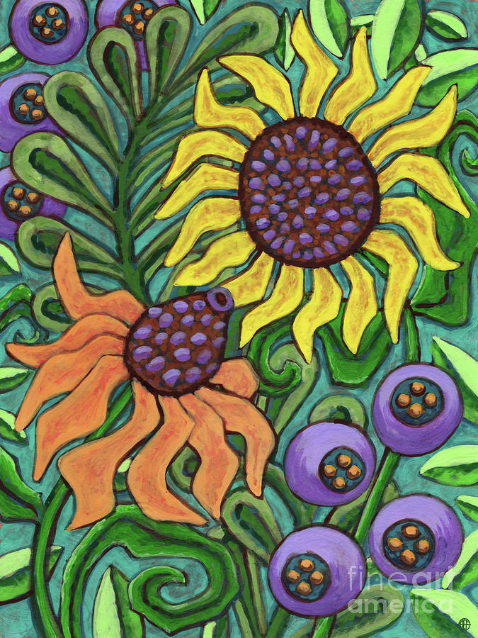 Wildflower Celebration Tapestry Painting by Amy E Fraser