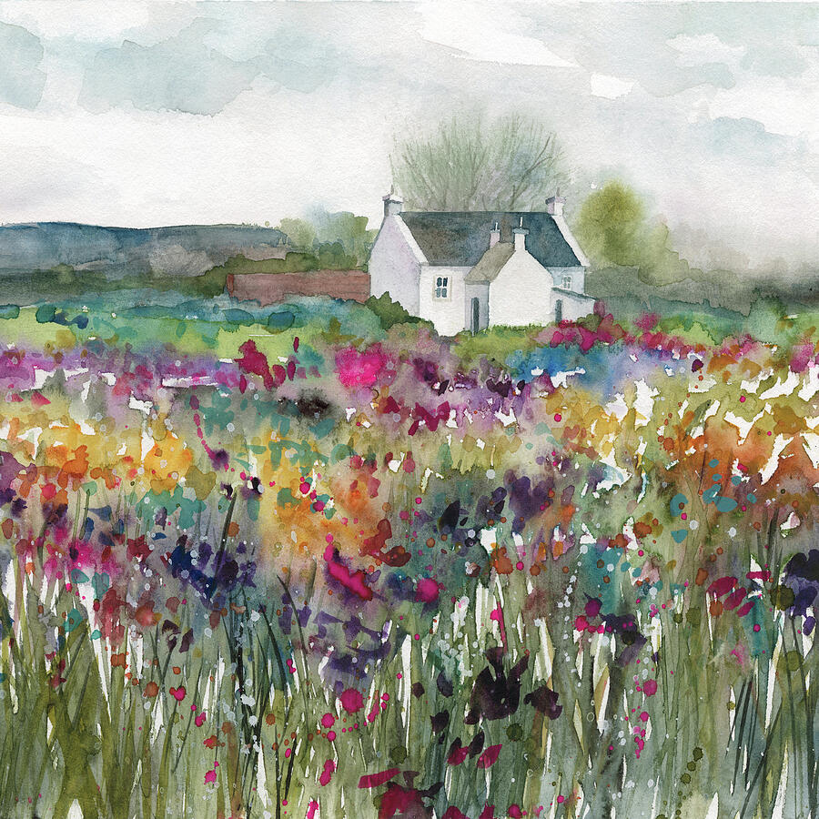 Wildflower Cottage Painting by Carol Robinson - Fine Art America