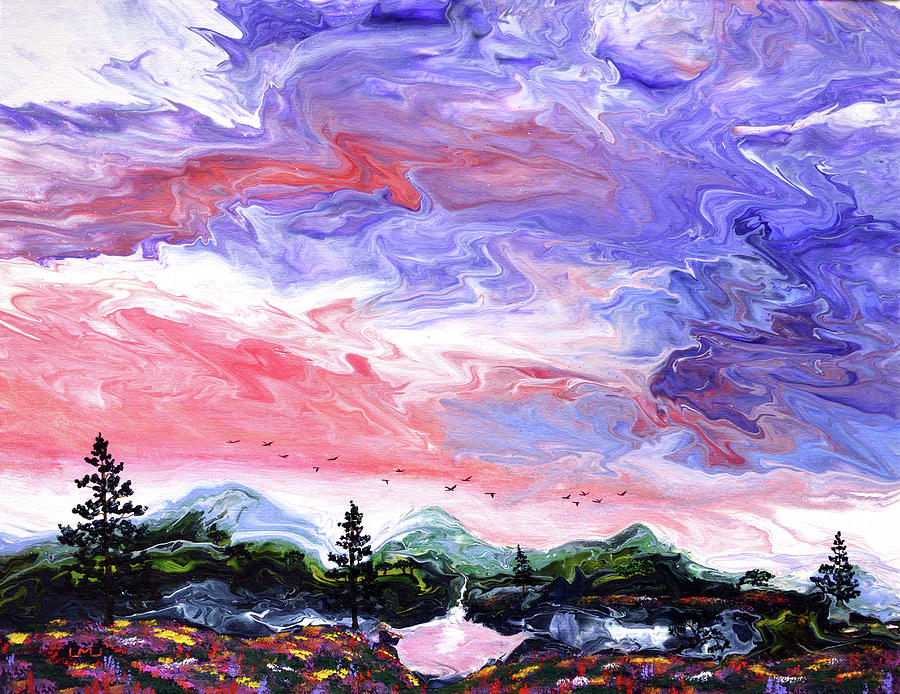 Wildflower Dawn Painting by Laura Iverson