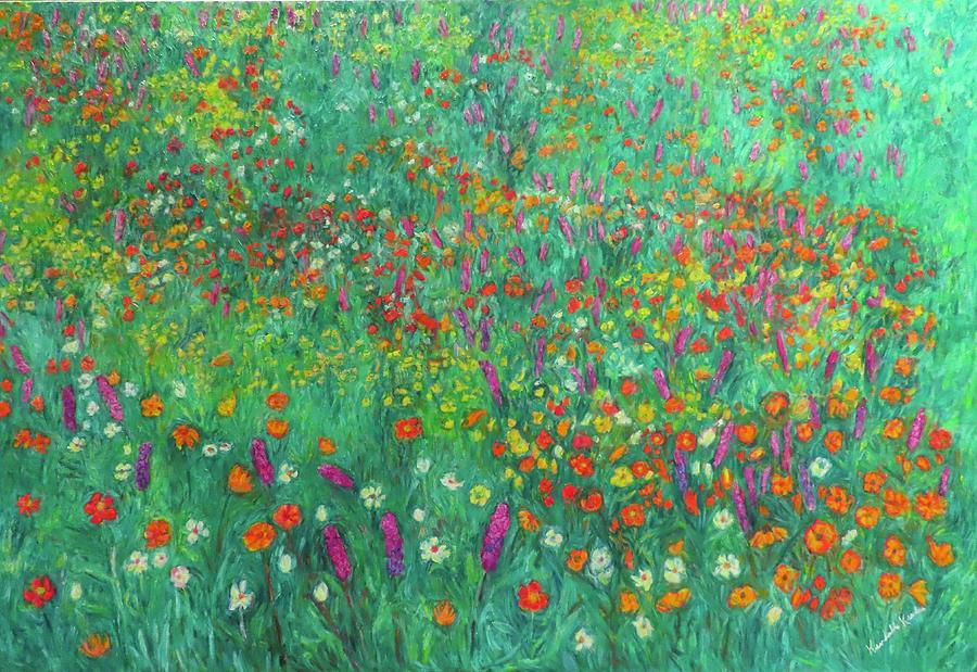Wildflower Flow Painting by Kendall Kessler