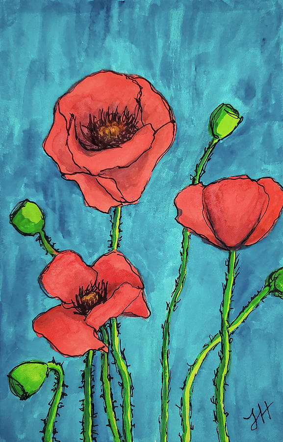 Wildflower Painting by Jean Haynes