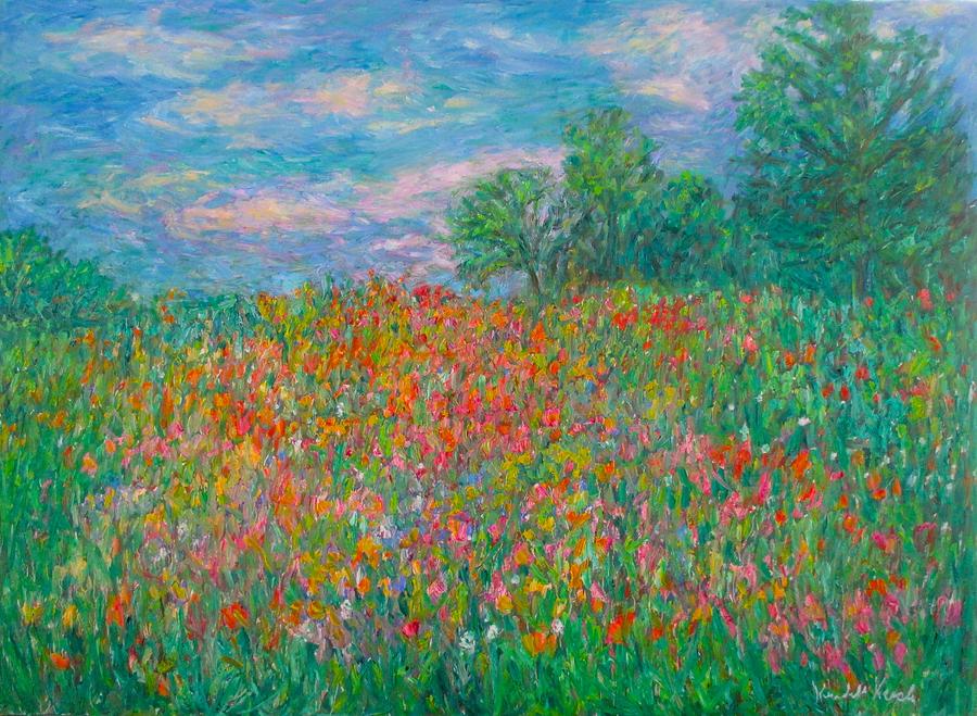 Wildflower Meadow Painting by Kendall Kessler