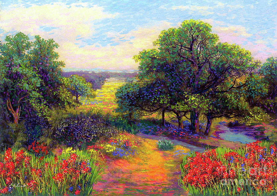 Spring Painting - Wildflower Meadows of Color and Joy by Jane Small