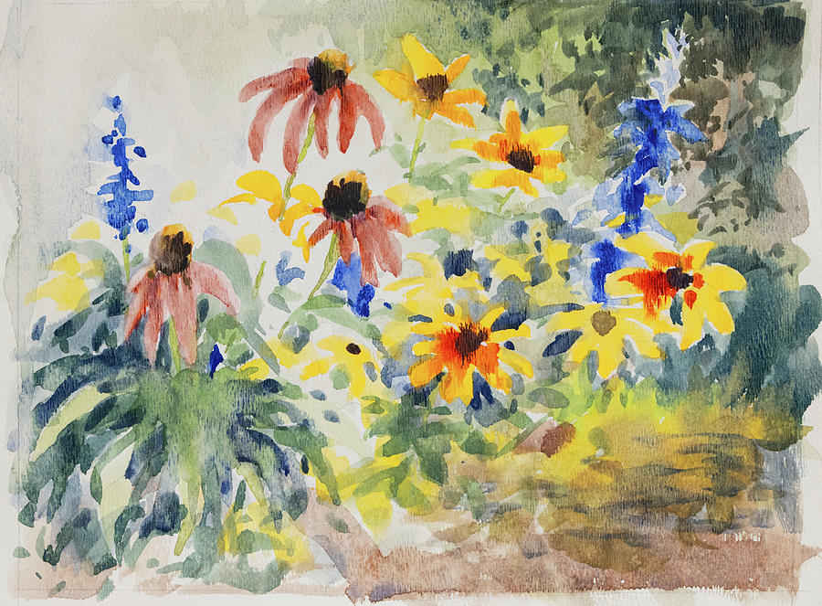 Wildflower Medley Painting by Patti Deters