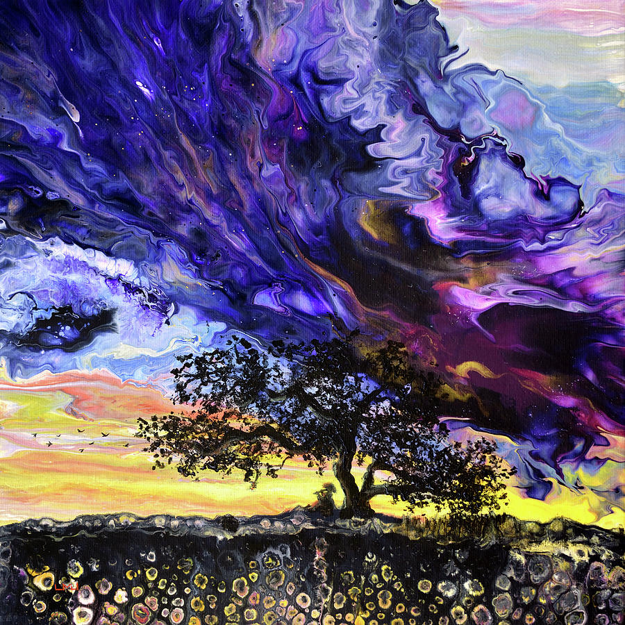 Wildflower Sunset Melody Painting by Laura Iverson Wildflower Sunset Melody Painting by Laura Iverson