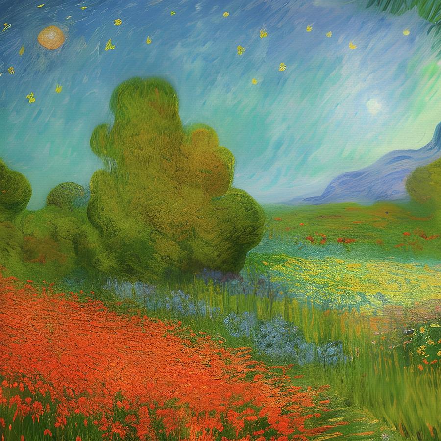 Wildflower Wonderland  Painting by Ally White