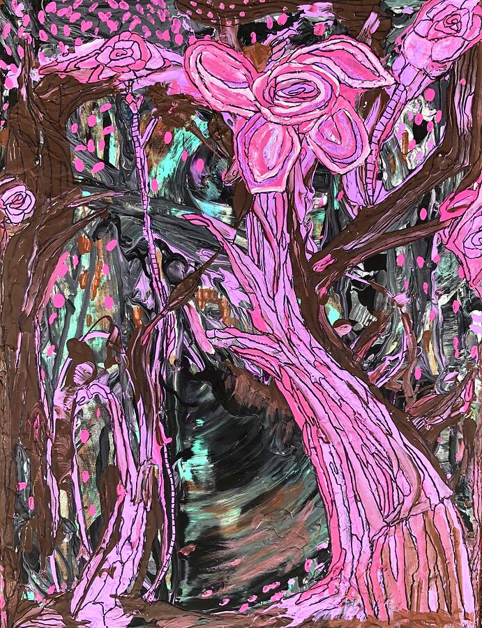Wildflowers - A Vibrant Mixed Media Celebration Painting by Evjenia Psarris Wildflowers - A Vibrant Mixed Media Celebration Painting by Evjenia Psarris