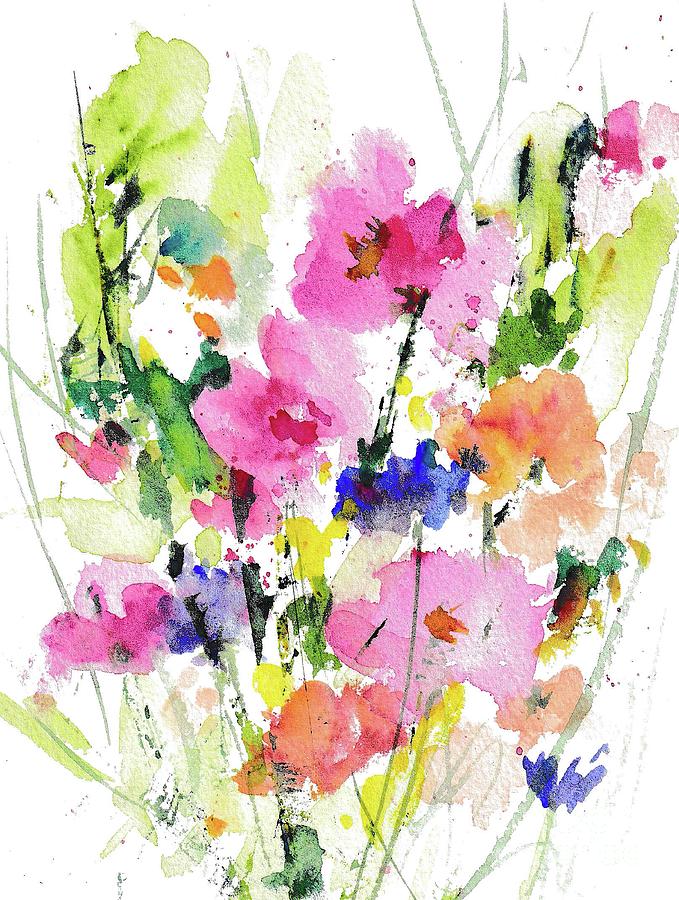 Wildflowers Painting by Christy Lemp
