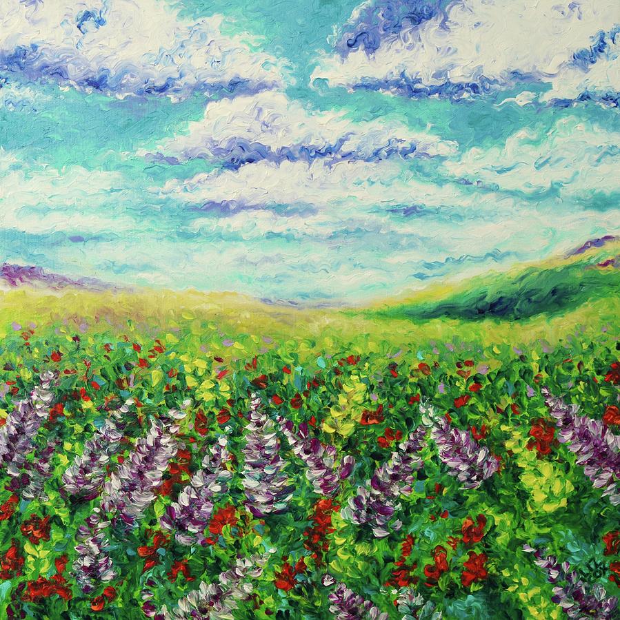 Wildflowers Painting by Elizabeth Cox