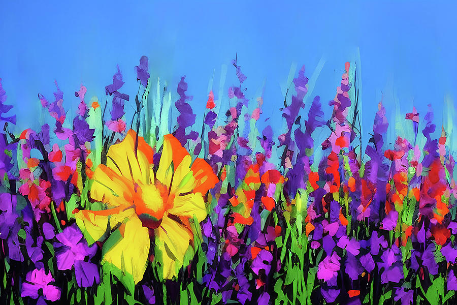 Wildflowers Digital Art by Jill Nightingale