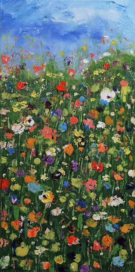 Wildflowers Painting by Michael Creese