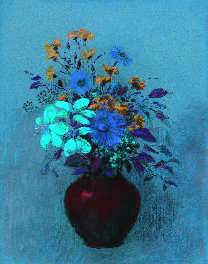 Wildflowers Odilon Redon Painting by Svilenka Dankova Wildflowers Odilon Redon Painting by Svilenka Dankova