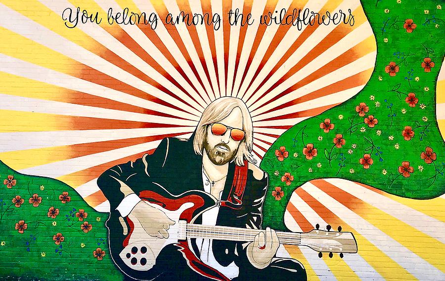Tom Petty Painting - Wildflowers Tom Petty Tribute Mural Gainesville Florida by Carrie Martinez