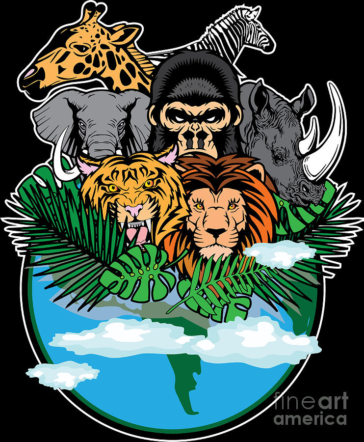 Wildlife Earth Animals Animal Welfare Gift Digital Art by Haselshirt - Pixels Wildlife Earth Animals Animal Welfare Gift Digital Art by Haselshirt - Pixels