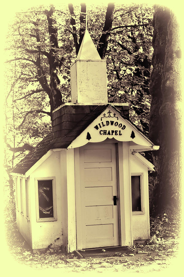 Wildwood Chapel antiqued Photograph by Cathy Anderson