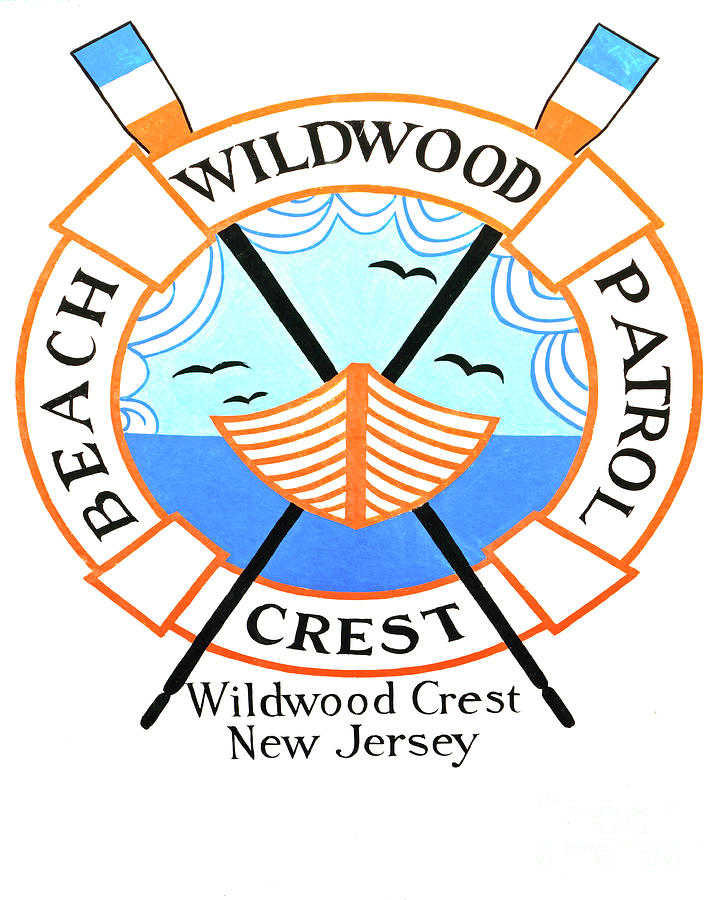 Wildwood Crest New Jersey Beach Patrol Emblem Photograph by John Van