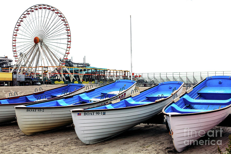 Wildwood Lifeguard Boats Colors in New Jersey Photograph by John ...