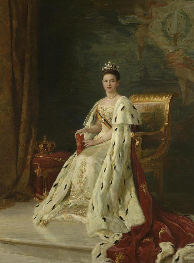 Wilhelmina 1880-1962 Koningin Der Nederlanden Painting By Pieter De ...