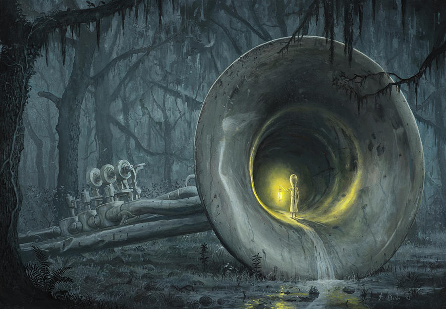 Music Painting - Will I lose myself in this song? by Adrian Borda